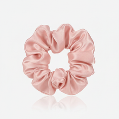 pink silk skinny Scrunchies