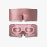 Pink LashGuard 3D sleep mask in 22 momme mulberry silk
