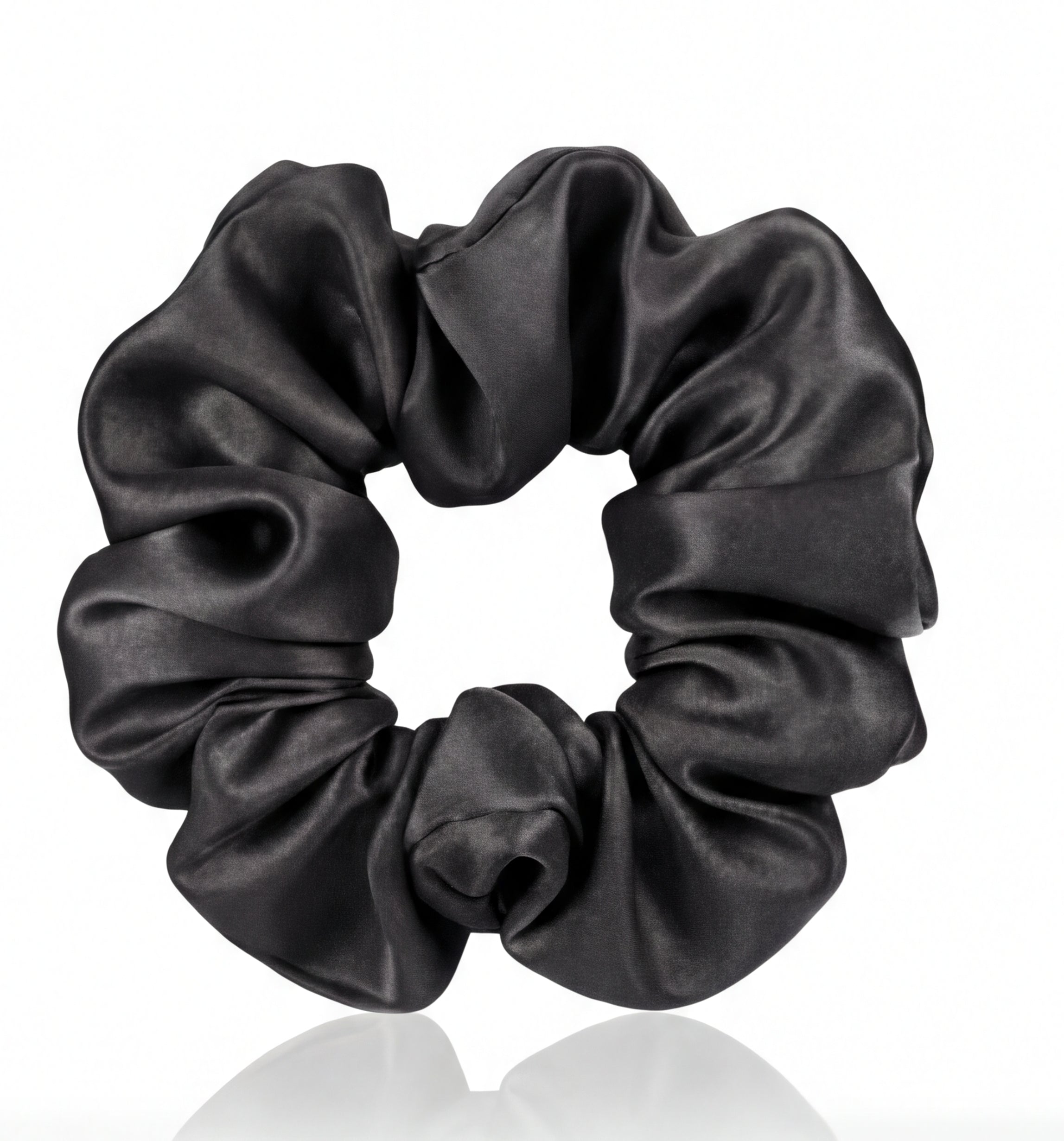 black silk skinny Scrunchies
