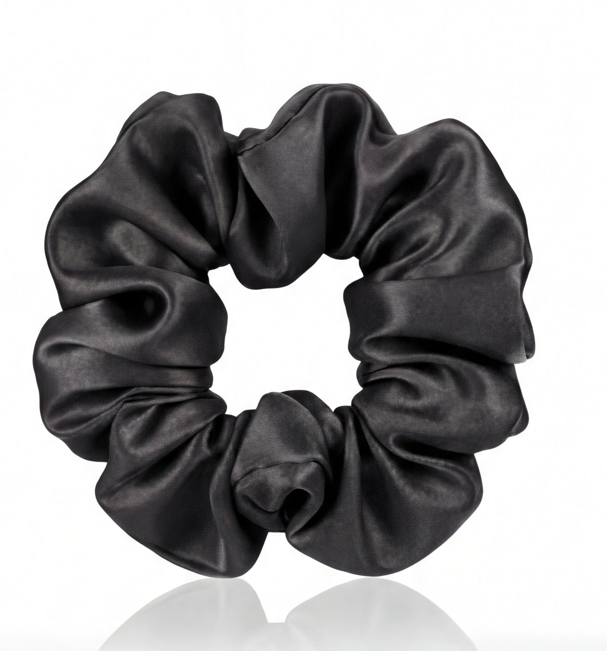 black silk skinny Scrunchies