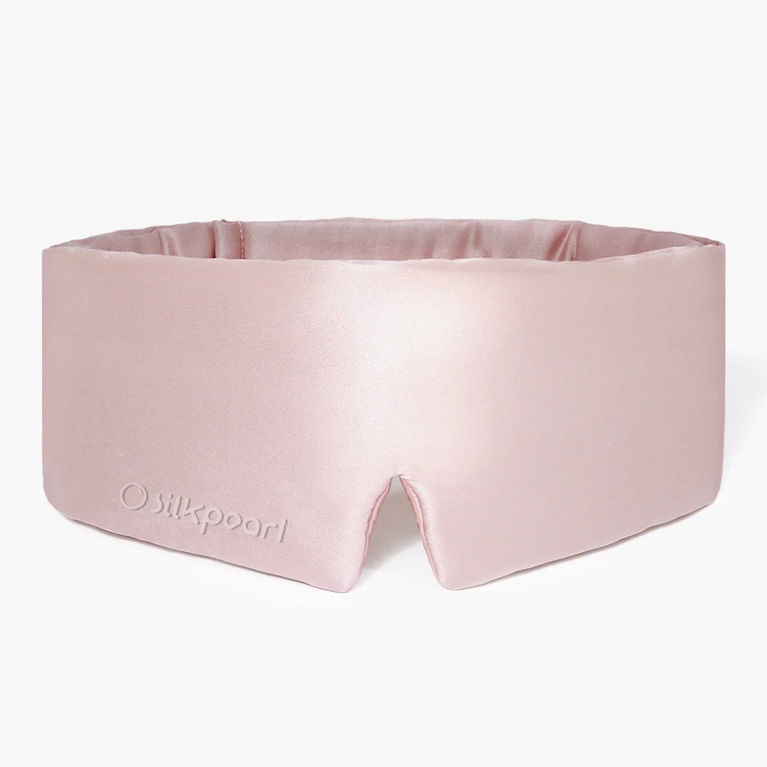 Pink Deep 22 momme mulberry silk sleep mask