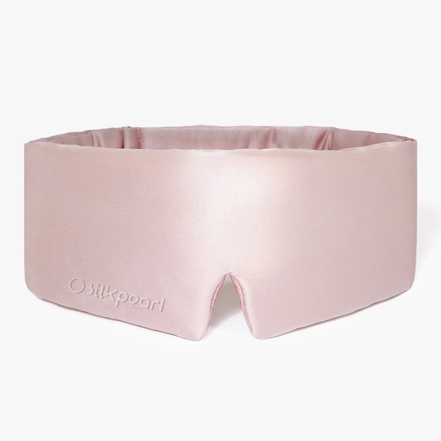Pink Deep 22 momme mulberry silk sleep mask