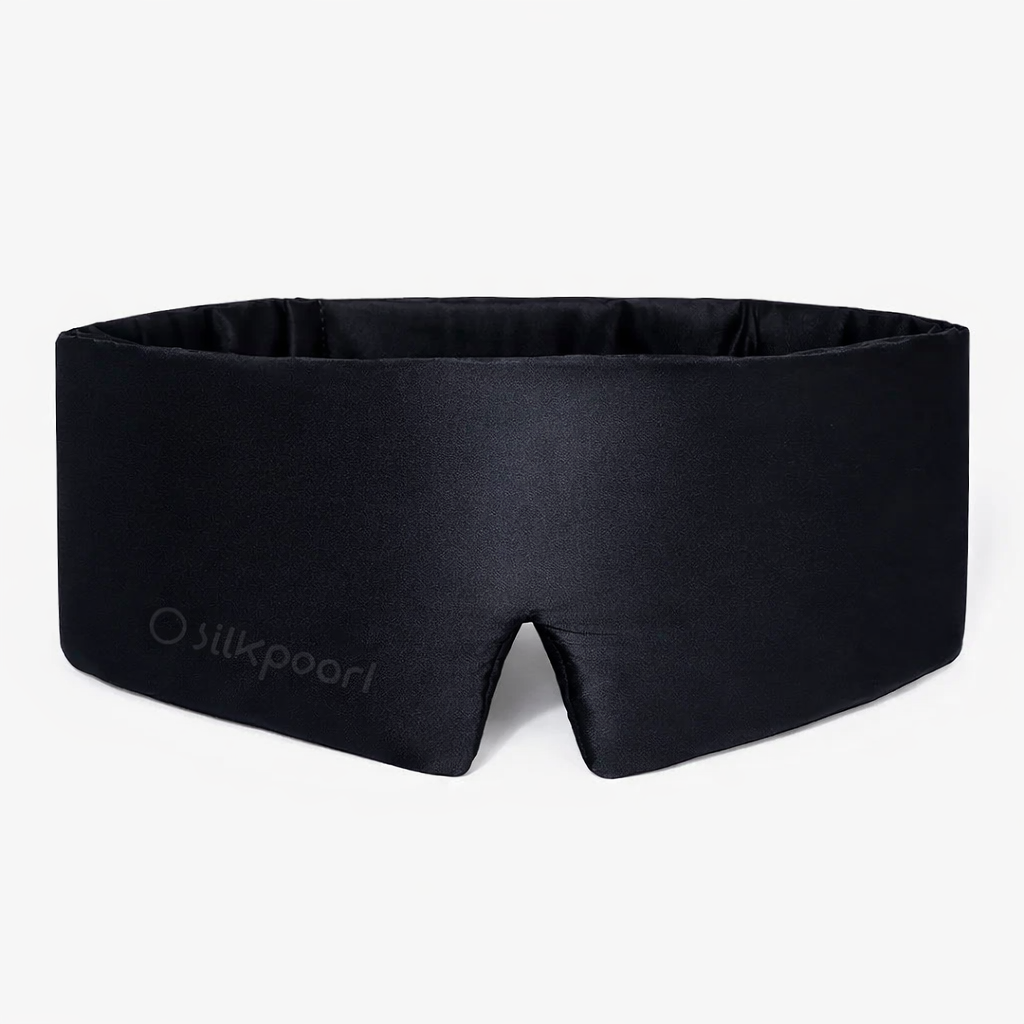 Black Deep 22 momme mulberry silk sleep mask