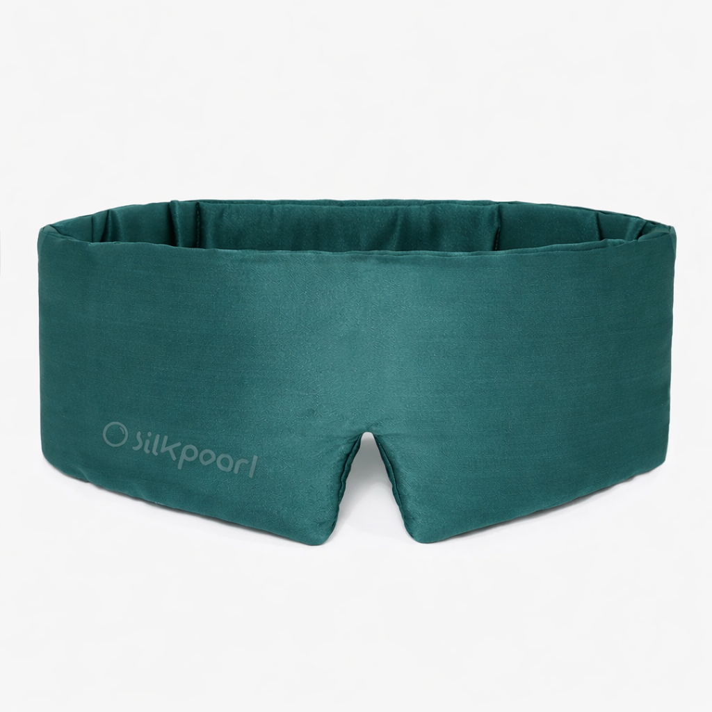 Green Deep 22 momme mulberry silk sleep mask