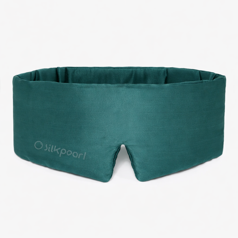 Green Deep 22 momme mulberry silk sleep mask