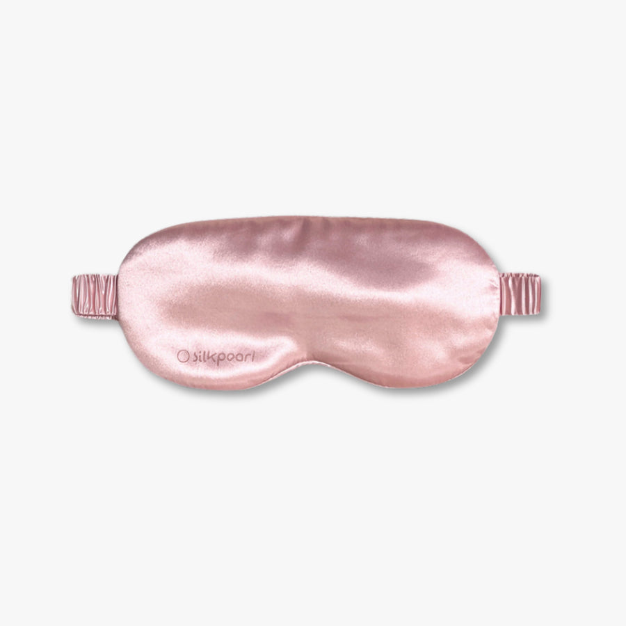 Pink 22 momme mulberry silk sleep mask